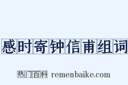 感时寄钟信甫组词是什么意思的图片
